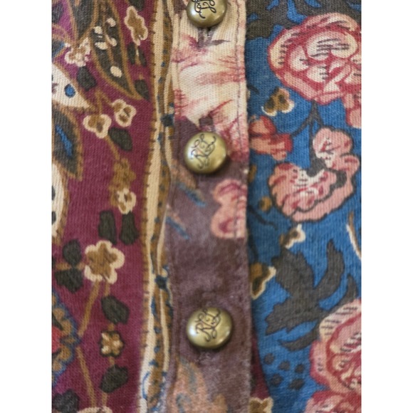 Lauren Ralph Lauren Floral Paisley Patchwork Cotton Knit Top Blouse Size 3XL - Picture 3 of 10